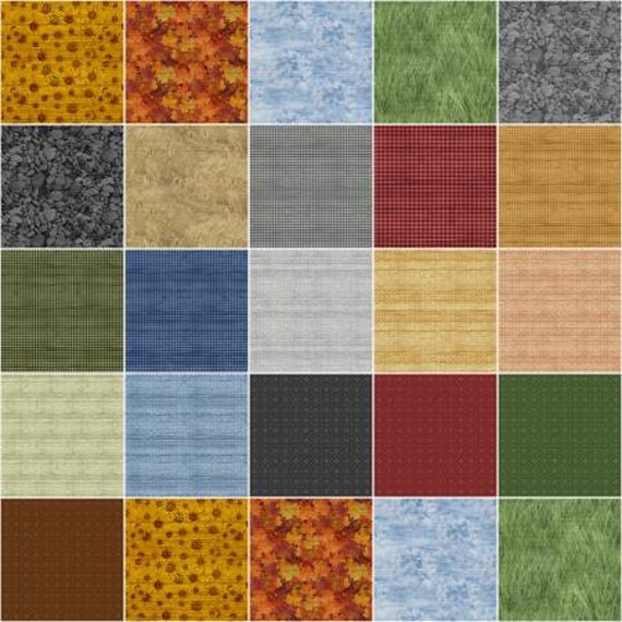 40 5 Inch Quilting Fabric Squares Charm Pack Chocolate/Shades of Brown