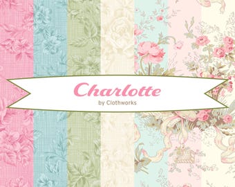 Charlotte Fabric Yardage, Clothworks Cotton Quilt Fabric