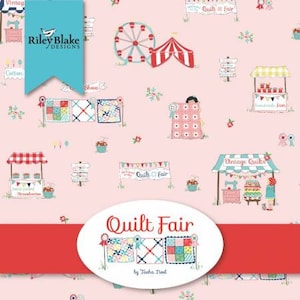 Quilt Fair 5-Inch Squares Charm Pack, 42pcs, Tasha Noel, Riley Blake Designs, Cotton Quilting Fabric