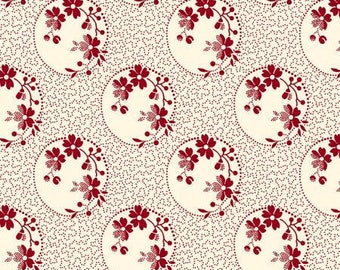 Sussex Wine Floral Windows Quilt Fabric, Floral Fabric, Rose Fabric , Nancy Gere Collection, Windham Fabrics.