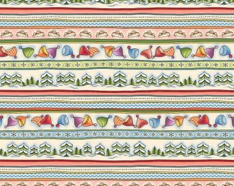 Winter Fun Multi Winter Harmony Fabric Yardage, Michael Miller Fabrics, Cotton Quilt, Winter Fabric