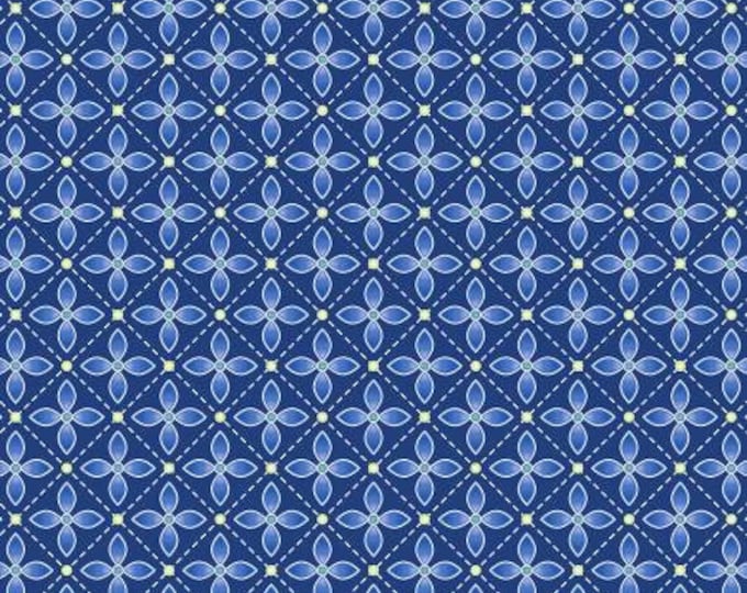 Free Motion Fantasy 2 Royal Diamonds with Pearl Essence Fabric Yardage, Amanday Murphy, Benartex, Cotton Quilt Fabric, Floral Fabric