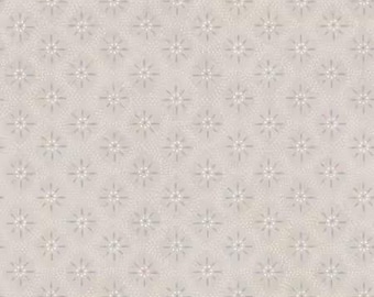 Patchwork Blue Tan Tiles Yardage, Maywood Studio, Cotton Quilt Fabric, Floral Fabric