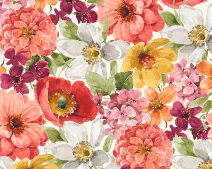 Blessed by Nature Multi Packed Florals Fabric Yardage, Lisa Audit, Wilmington Prints, Cotton Quilt Fabric, Floral Fabric