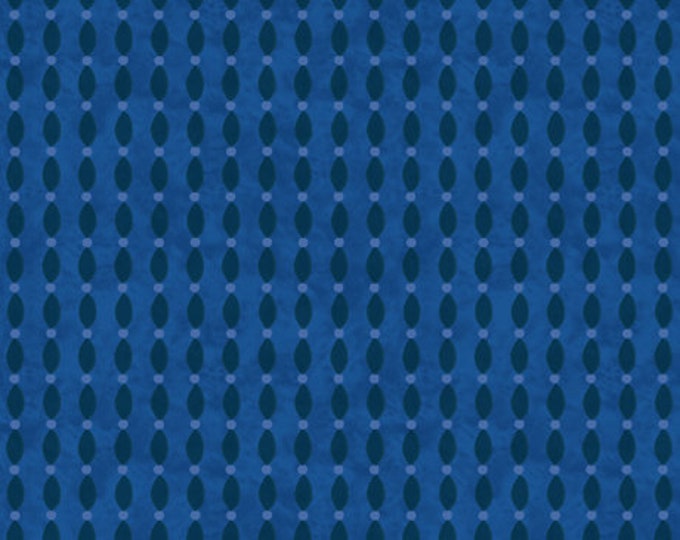 Enchanted Garden Leafy Stripe Navy Fabric Yardage, Donna Robertson, Quilting Treasures, Cotton Quilting Fabric, Geometric Fabric
