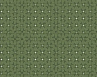 Forget Me Not Olive Trellis Fabric Yardage, Allison Harris, Windham, Cotton Quilt Fabric, Floral Fabric