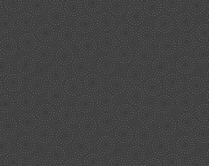 Essentials Basics Dark Charcoal Dotted Circles Fabric Yardage, Wilmington Prints, Cotton Quilting Fabric