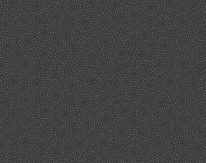 Essentials Basics Dark Charcoal Dotted Circles Fabric Yardage, Wilmington Prints, Cotton Quilting Fabric