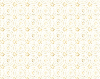 Royal Jelly Set Floral in Circles Fabric Yardage, Jane Archer, Blank Quilting, Cotton Quilt Fabric, Floral Fabric