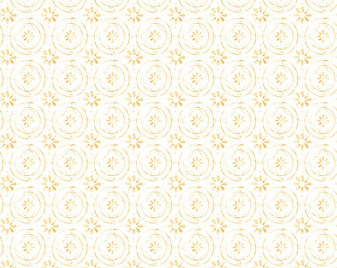 Royal Jelly Set Floral in Circles Fabric Yardage, Jane Archer, Blank Quilting, Cotton Quilt Fabric, Floral Fabric