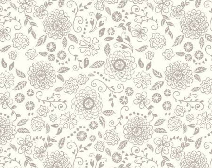 Remnant 2/3-Yard Hush Hush 2 Best Buds Fabric Yardage, RBD Collection, Riley Blake Fabric,  Cotton Quilt Fabric, Floral Fabric