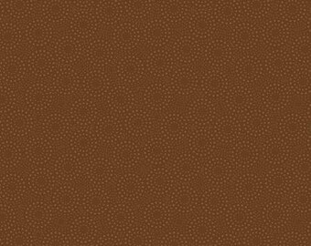 Essentials Basics Dark Brown Dotted Circles Fabric Yardage, Wilmington Prints, Cotton Quilting Fabric