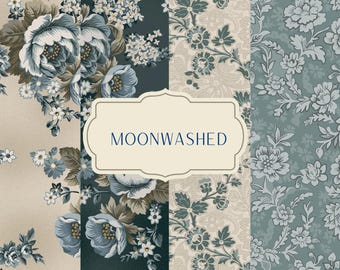 Moonwashed Fabric Yardage, Mary Jane Carey, Henry Glass, Cotton Quilt Fabric