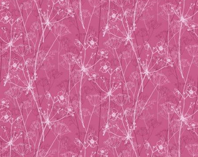 Minu & Wildberry Pink Tonal Floral Fabric Yardage, Yu Me Design, Studio E, Cotton Quilt Fabric, Floral Fabric