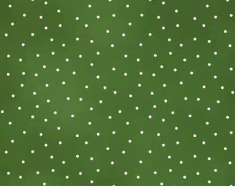 Beautiful Basics Evergreen Scatter Dot Fabric Yardage, Maywood Studio, Cotton Quilt Fabric, Polka Dot Fabric