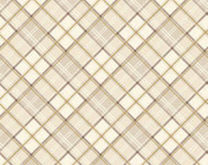 Shades of Autumn Plaid Cream Fabric Yardage, My Mind's Eye, Riley Blake Designs, Cotton Quilt Fabric