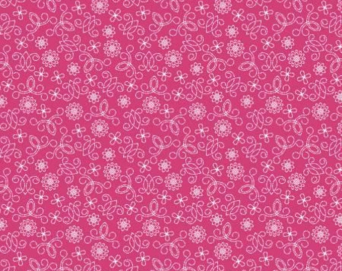 Among the Wildflowers Tin Lantern Berry Fabric Yardage, Shelley Cavanna, Benartex, Cotton Quilt Fabric, Floral Fabric