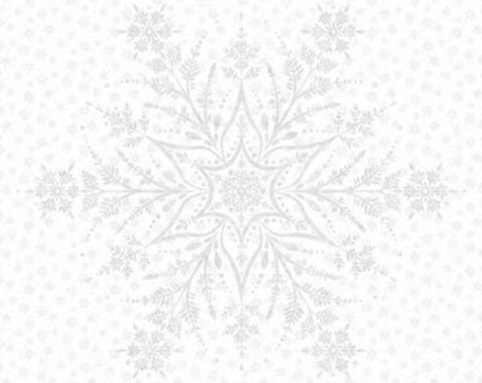 Shimmer Frost Snowflake Panel Fabric Yardage, Deborah Edwards, Northcott Fabrics, Cotton Quilt Fabric, Snowflake Fabric