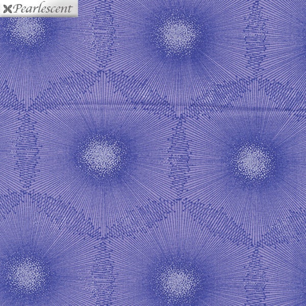 Pearl Reflections Dandelion Dots Medium Purple, Cotton Quilting Fabric, Floral Fabric, KANVAS, Benartex.