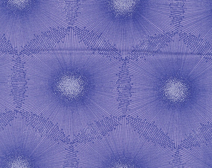 Pearl Reflections Dandelion Dots Medium Purple, Cotton Quilting Fabric, Floral Fabric, KANVAS, Benartex.