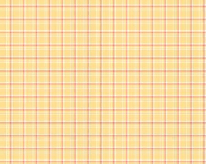 Hello Spring Plaid Yellow Fabric Yardage, Gracey Larson, Riley Blake Designs, Cotton Quilt Fabric, Plaid Fabric