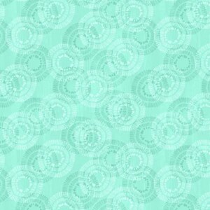 Essentials Basics Seafoam Circle Burst Cotton Quilting Fabric, Geometric Fabric, Wilmington Prints Essentials.