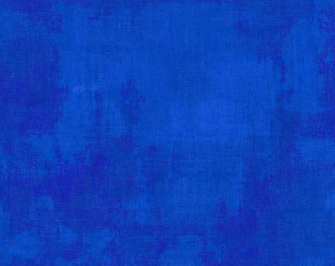 Remnant 2/3-Yard Essentials Basics Royal Blue Dry Brush Fabric Yardage, Cotton Quilting Fabric, Wilmington Prints Essentials