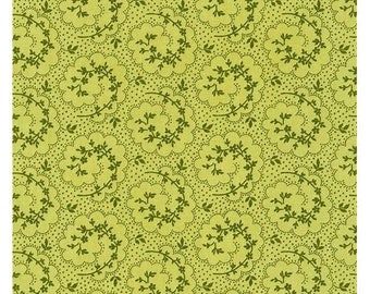Flowerhouse Bouquet of Roses Sprigs Sage Fabric Yardage, Debbie Beaves, Robert Kaufman, Cotton Quilt Fabric, Floral Fabric