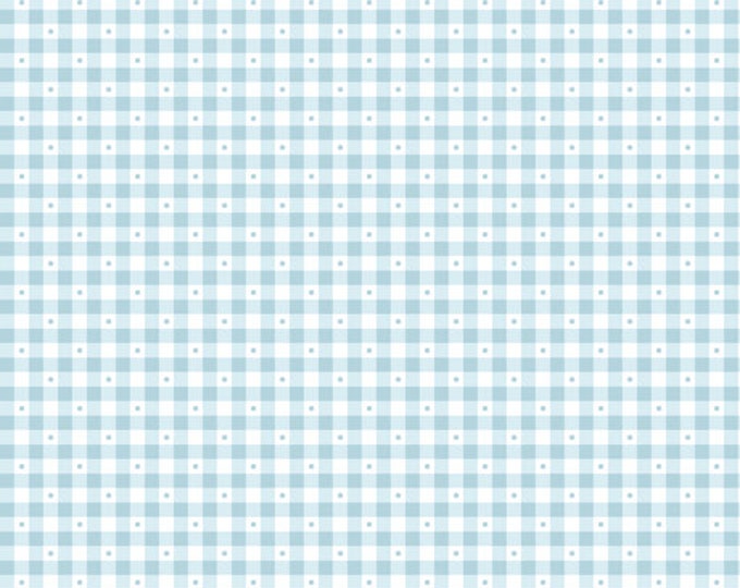 Remnant 1-1/3 Yards Sorbet Essentials Gingham Cloud Blue Fabric Yardage, Quilting Treasures, Quilt Fabric, Gingham Fabric