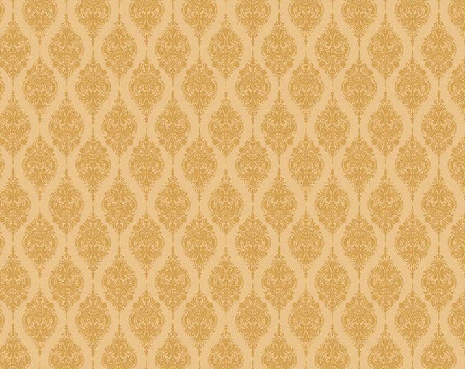 Elegance Exquisite Gold Fabric Yardage, Connie Wells, Riley Blake Designs, Cotton Quilt Fabric, Floral Fabric