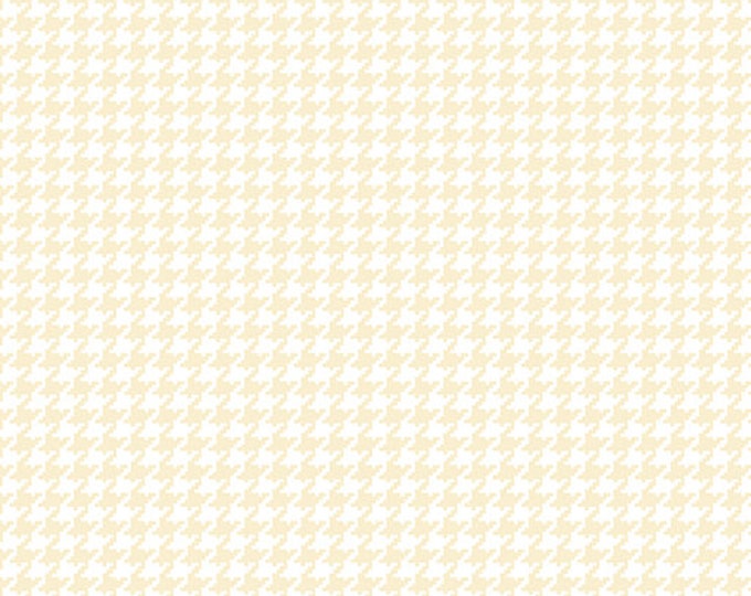 Better Basics Deluxe Tiny Houndstooth White/Ecru Fabric Yardage, Kanvas Studio, Benartex, Cotton Quilt Fabric, Houndstooth Fabric