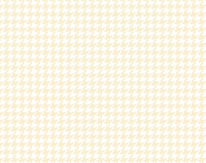 Better Basics Deluxe Tiny Houndstooth White/Ecru Fabric Yardage, Kanvas Studio, Benartex, Cotton Quilt Fabric, Houndstooth Fabric