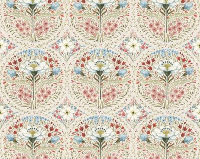 Countryside Medallion Sand Fabric Yardage, Lisa Audit, Riley Blake Designs, Cotton Quilt Fabric, Floral Fabric
