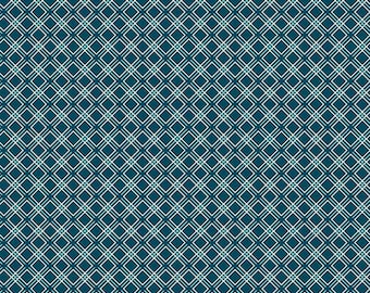 Feed My Soul Geo Navy Fabric Yardage, Sandy Gervais, Riley Blake Designs, Cotton Quilt Fabric, Floral Fabric