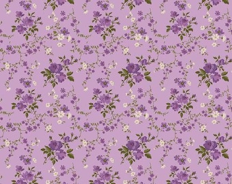 Anne of Green Gables 2023 Floral Violet Fabric Yardage, RBF Collection, Riley Blake Desings, Cotton Quilt Fabric, Floral Fabric