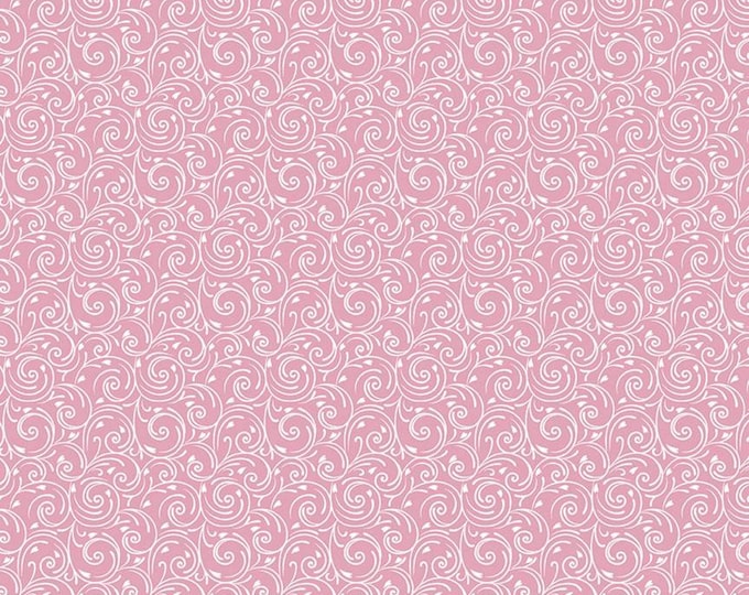 Falling in Love Swirls Pink Fabric Yardage, Dani Mogstad, Riley Blake Designs, Cotton Quilting Fabric