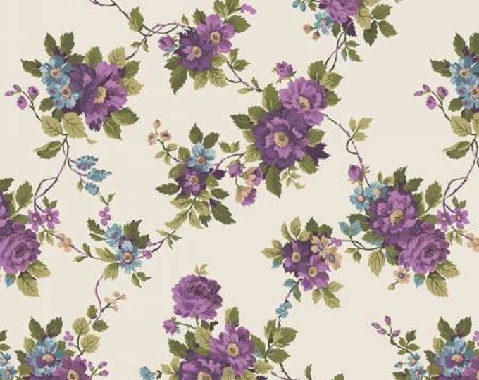 Anne of Green Gables 2023 Main Cream Fabric Yardage, RBF Collection, Riley Blake Desings, Cotton Quilt Fabric, Floral Fabric