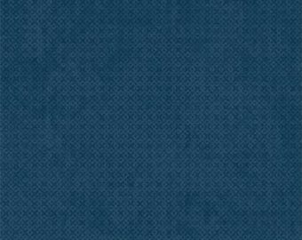 Essentials Basics Medium Blue Criss Cross Texture Fabric Yardage, Wilmington Prints, Cotton Quilt Fabric