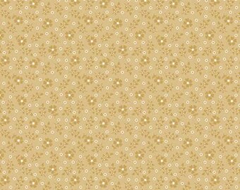 Midnight Garden Flower Texture Dijon Fabric Yardage, Gerri Robinson, Riley Blake Designs, Cotton Quilt Fabric, Floral Fabric