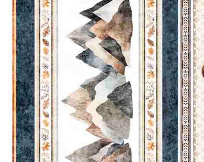 Bigfoot Border Stripe Multi Fabric Yardage, QT Fabrics, Cotton Quilt Fabric, Bigfoot Fabric
