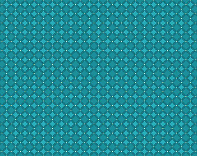Remnant 2-1/4 Yards Fall Fabric, Thankful Checkerboard Teal Cotton Quilting Fabric, Autumn Fabric, Amanda Murphy, Benartex