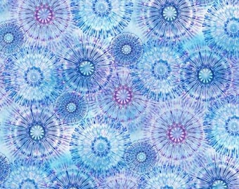 Hyacinth Bohemian Digital Fabric Yardage, Bohemian Blends Digital, Hoffman Fabrics, Cotton Quilt Fabric, Abstract Fabric