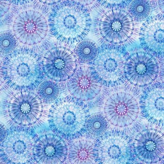 Hyacinth Bohemian Digital Fabric Yardage, Bohemian Blends Digital, Hoffman Fabrics, Cotton Quilt Fabric, Abstract Fabric