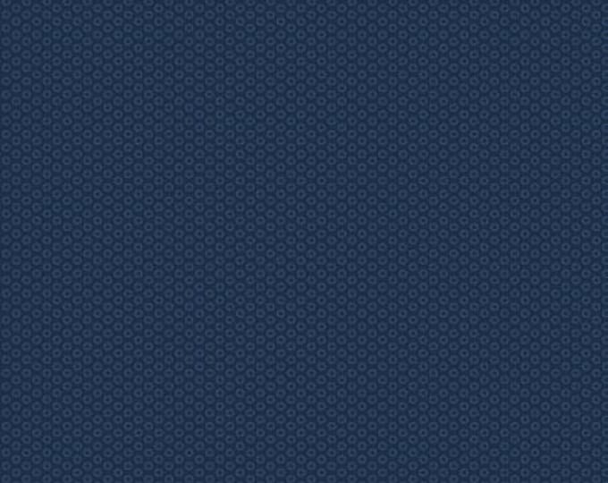 Essentials Basics Navy on Navy Tiny Rings Fabric Yardage, Wilmington Prints, Cotton Quilt Fabric, Floral Fabric