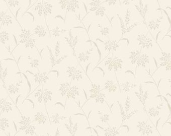 Remnant 1-Yard Steelworks Cream Rolled Steel Fabric Yardage, Timeworn Toolbox Designs, Marcus Fabrics, Cotton Quilt Fabric, Floral Fabric