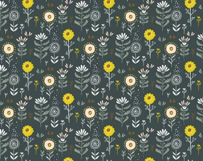 Whimsicals Metals Flowers Fabric Yardage, Michael Miller Whimsicals , MMF Collection, Cotton Quilting Fabric,