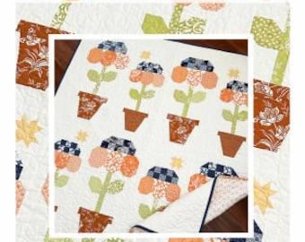 Autumn Blooms Quilt Pattern, Margot Languedoc Designs, The Pattern Basket