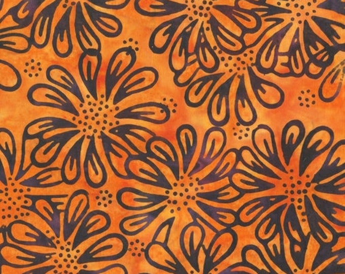 Flavors of Fall Orange Sprite Batik Fabric Yardage, Jacqueline De Jonge, Cotton Quilt Fabric, Autumn Fabric, Batik Fabric