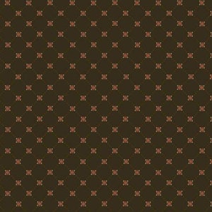 Chocolate Covered Cherry Chocolate Cross Hatch Fabric Yardage, Kim Diehl, Henry Glass, Cotton Quilt Fabric, Floral Fabric