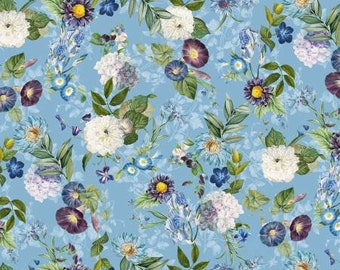 Botanical Garden Breeze Fresh Fabric Yardage, Aimee Stewart, Michael Miller Fabrics, Cotton Quilting Fabric, Floral Fabric